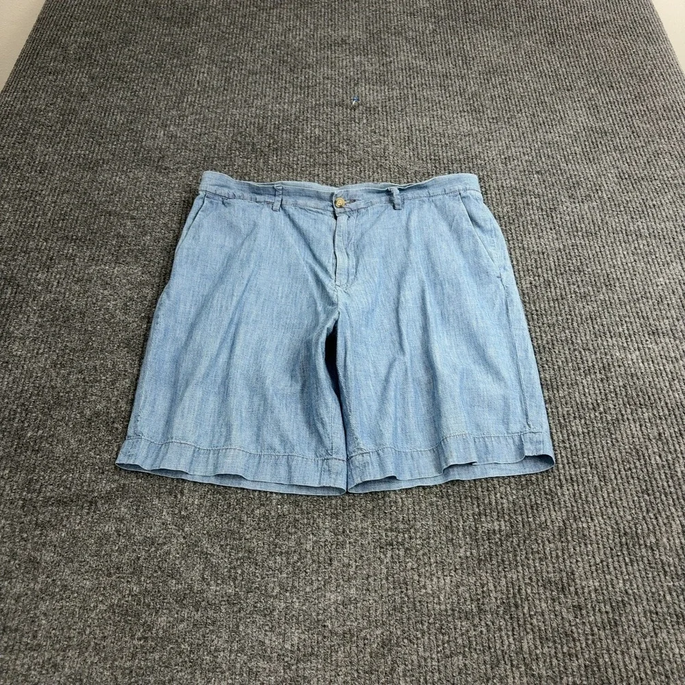 Polo Ralph Lauren Shorts Mens 35 Blue Cotton Chambray‎ Denim Casual Preppy